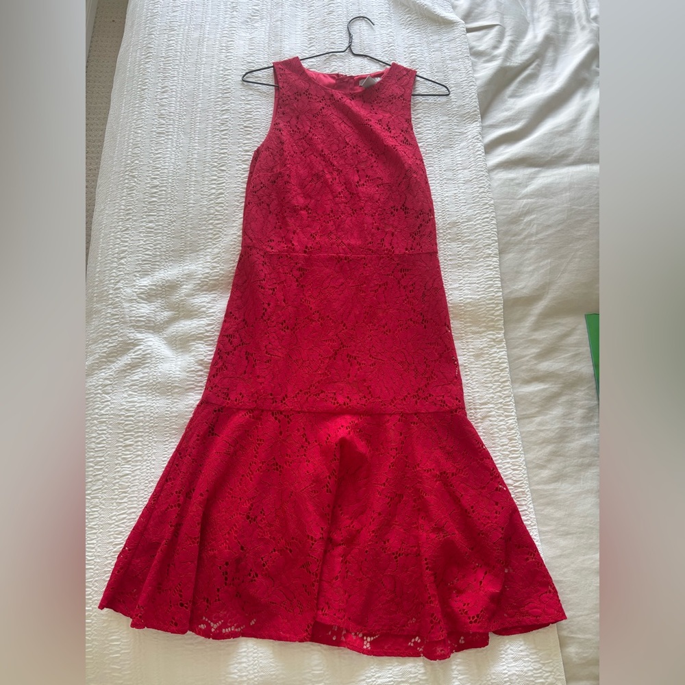 H&M Vibrant Red Lace Dress